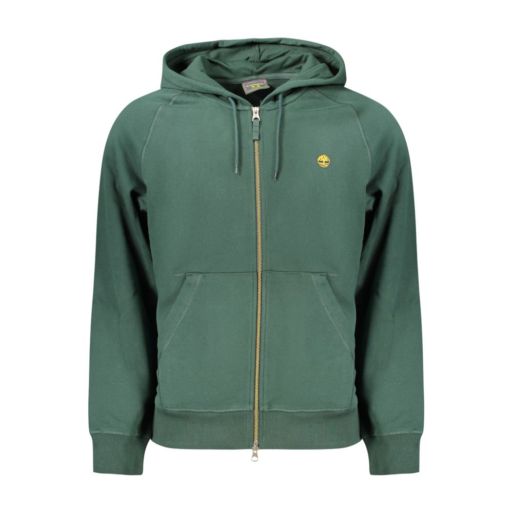 Sweatshirt Hoodie by Timberland for men in cotton green features a authentic silhouette, showcasing a sophisticated hooded neckline and authentic detail for a refined finish.