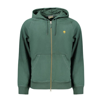 Sweatshirt Hoodie by Timberland for men in cotton green features a authentic silhouette, showcasing a sophisticated hooded neckline and authentic detail for a refined finish.