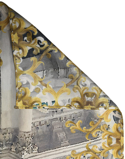 Dolce & Gabbana Multicolor Printed Silk Square Foulard Scarf