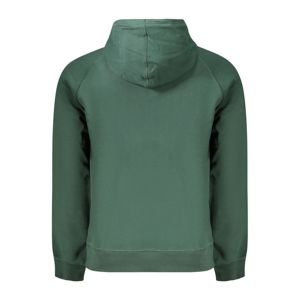 Sweatshirt Hoodie by Timberland for men in cotton green showcases a city-ready silhouette, artfully detailed with a signature and for a city-ready finish.