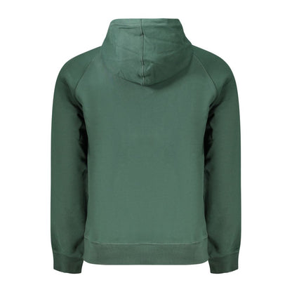 Sweatshirt Hoodie by Timberland for men in cotton green showcases a city-ready silhouette, artfully detailed with a signature and for a city-ready finish.