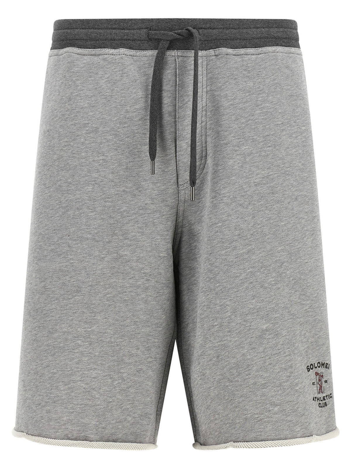 Brunello Cucinelli Men's Athletic Cotton Terry Cloth Bermuda Shorts - Gray
