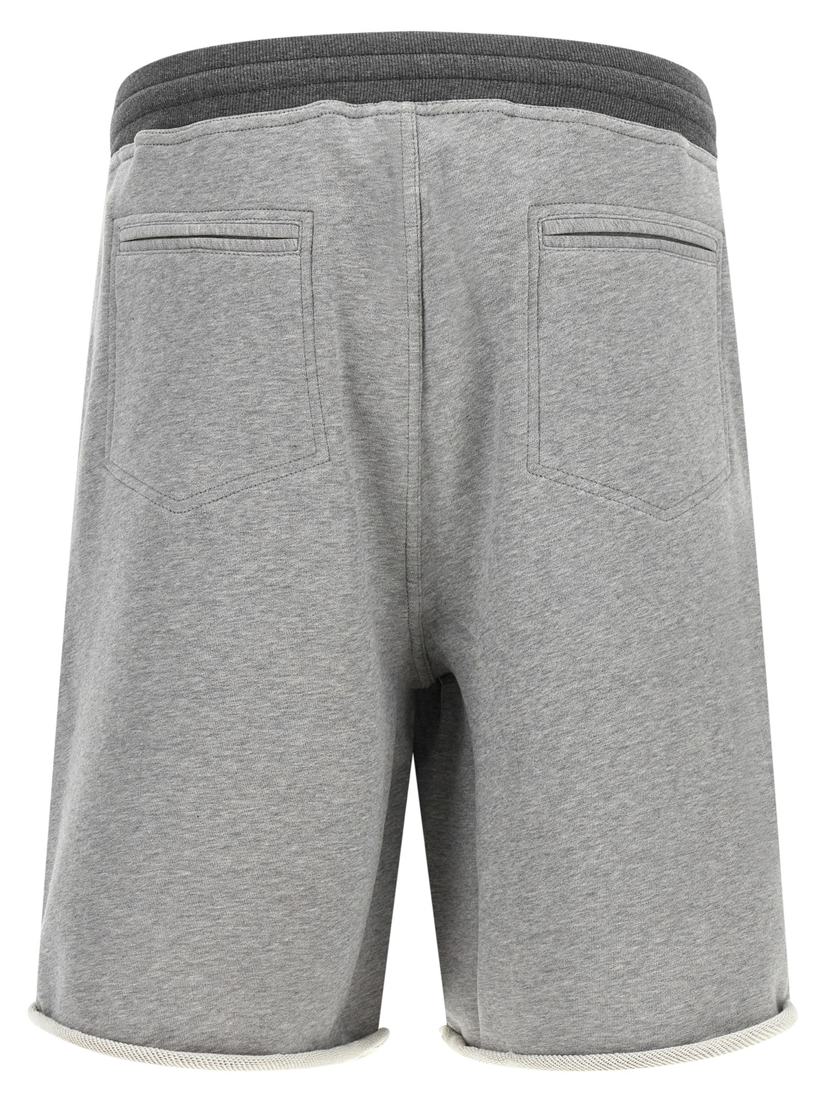 Brunello Cucinelli Men's Athletic Cotton Terry Cloth Bermuda Shorts - Gray