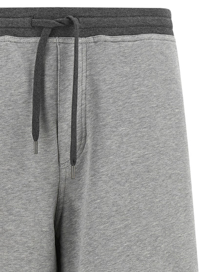 Brunello Cucinelli Men's Athletic Cotton Terry Cloth Bermuda Shorts - Gray