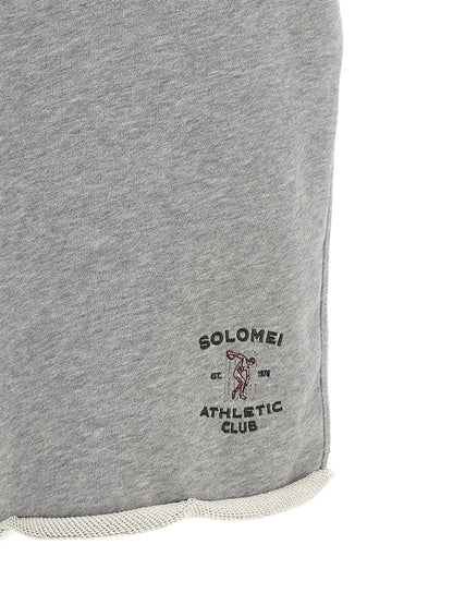 Brunello Cucinelli Men's Athletic Cotton Terry Cloth Bermuda Shorts - Gray