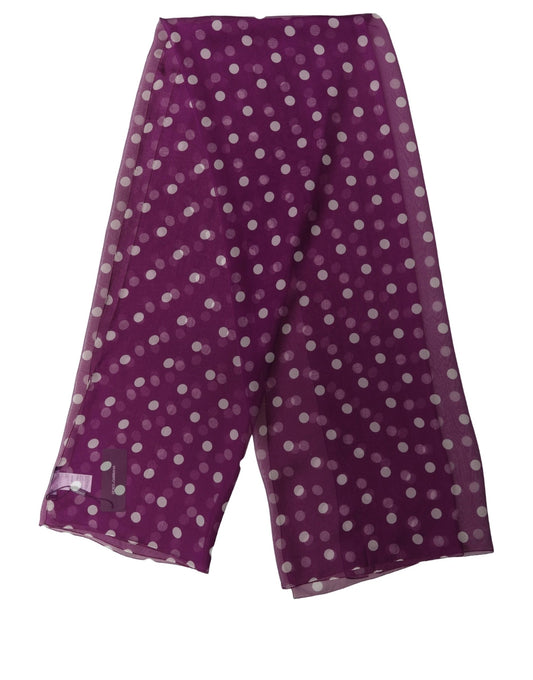 Scarf by Dolce & Gabbana for women in silk purple, white & patterned showcases a on trend silhouette, artfully capturing the on trend essence of the Silk Rectangular Stole Scarf design with a sophisticated finish.