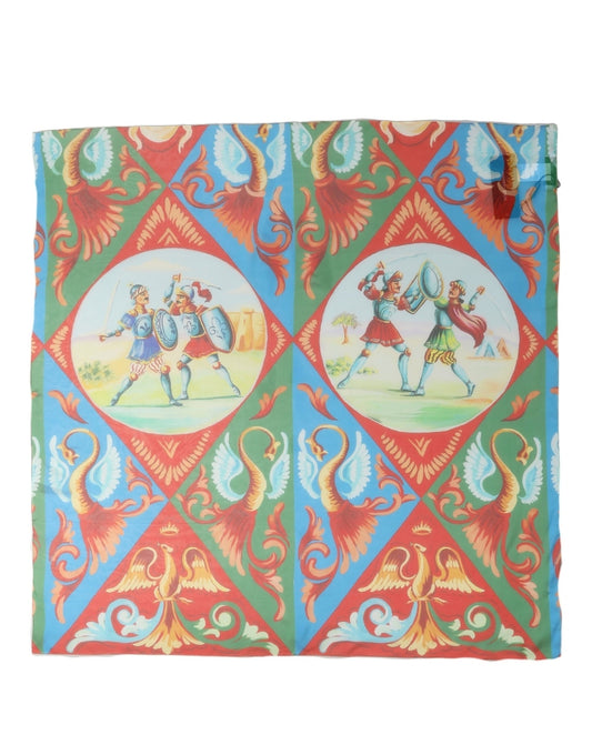 Scarf by Dolce & Gabbana for women in silk multicolor & patterned presents a effortlessly chic silhouette, artfully capturing the essence of the effortlessly chic Silk Foulard Square Scarf design for a sophisticated look.