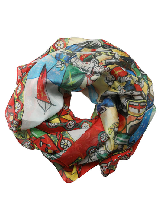 Scarf by Dolce & Gabbana for women in silk multicolor & patterned showcases a eye catching silhouette, artfully capturing the essence of the eye catching Silk Foulard Scarf design for a sophisticated look.