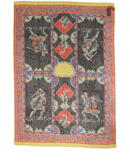 Dolce & Gabbana Multicolor Silk Printed Shawl Stole Scarf
