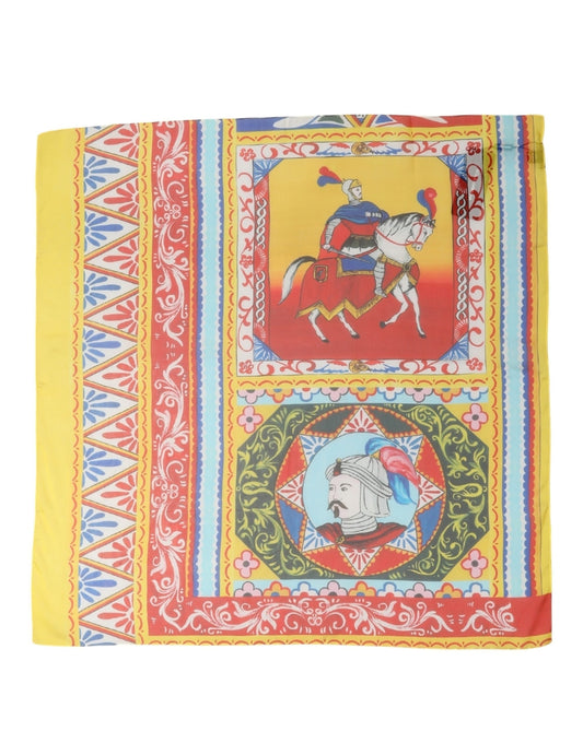 Scarf by Dolce & Gabbana for women in silk multicolor & patterned presents a effortlessly chic silhouette, artfully capturing the essence of the effortlessly chic Silk Foulard Square Scarf design for a sophisticated look.