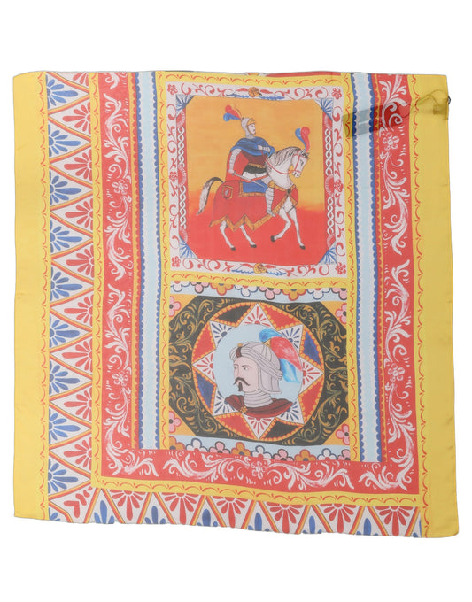 Scarf by Dolce & Gabbana for women in silk multicolor & patterned showcases a eye catching silhouette, artfully capturing the essence of the eye catching Silk Foulard Square Scarf design for a sophisticated look.