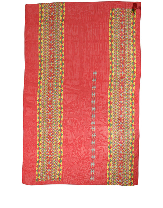 Scarf by Dolce & Gabbana for women in silk red, patterned & print showcases a eye catching silhouette, artfully capturing the essence of the eye catching Silk Rectangular Stole Scarf design for a sophisticated look.