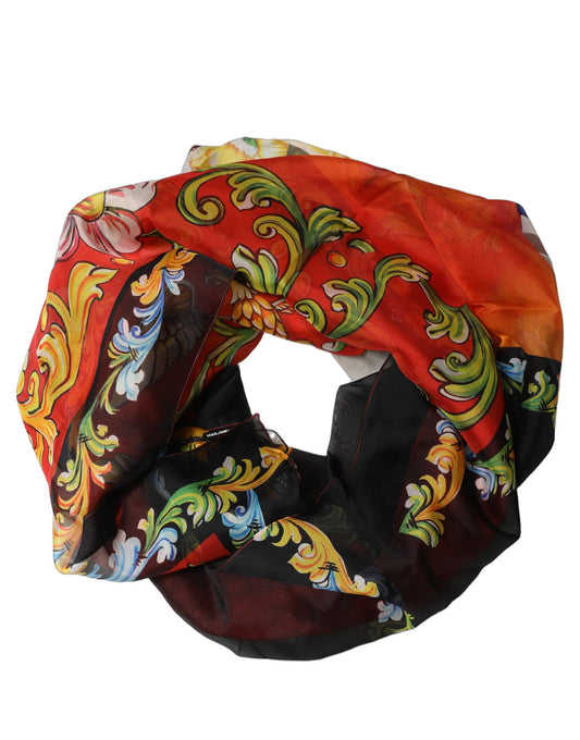 Scarf by Dolce & Gabbana for women in silk multicolor & patterned showcases a eye catching silhouette, artfully capturing the essence of the eye catching Silk Foulard Square Scarf design for a sophisticated look.