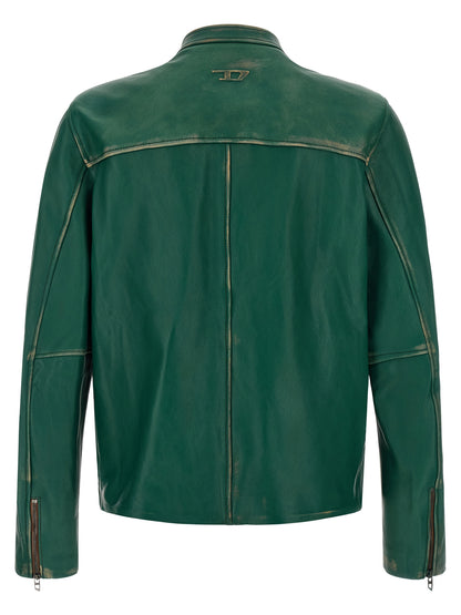 Diesel Bicolor Lamb Leather Leather Jacket