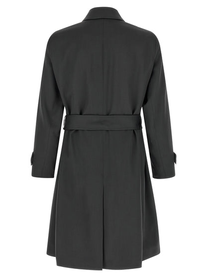 Lardini Gray Virgin Wool Coat