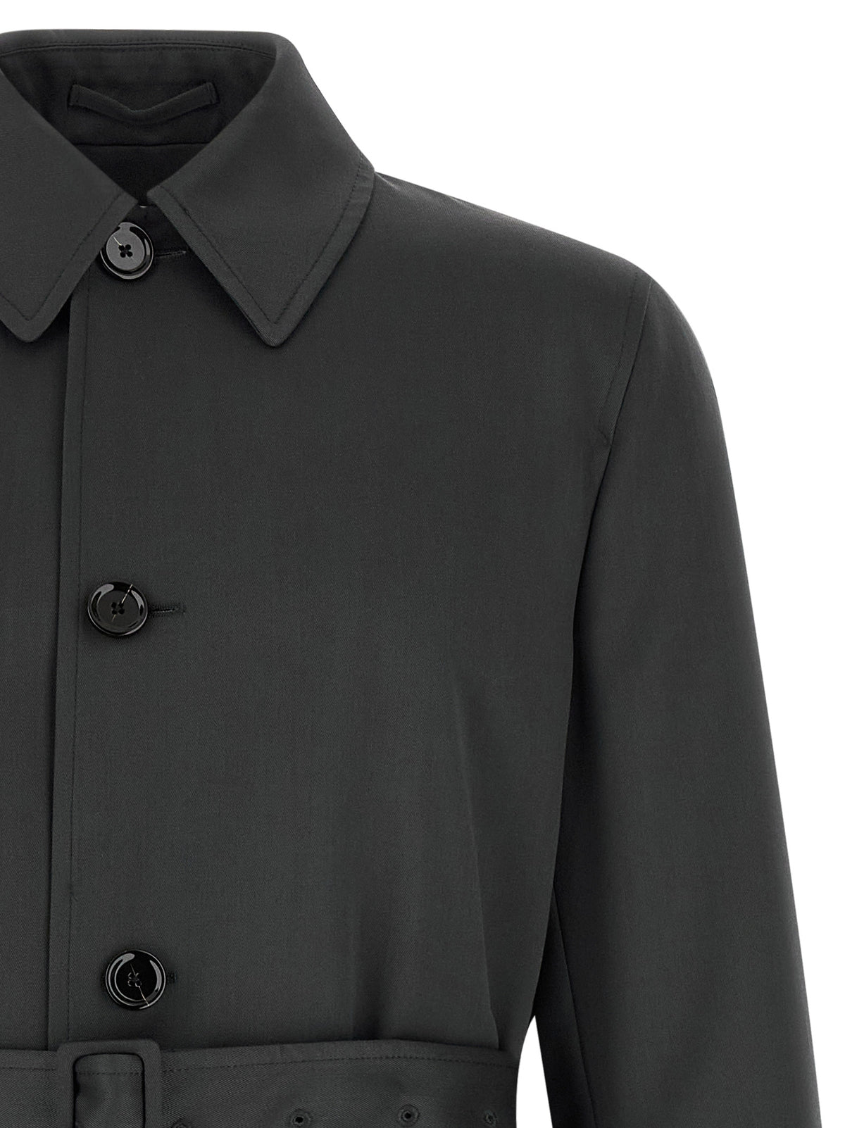 Lardini Gray Virgin Wool Coat