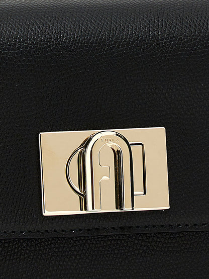 Furla Black Leather Crossbody Bag