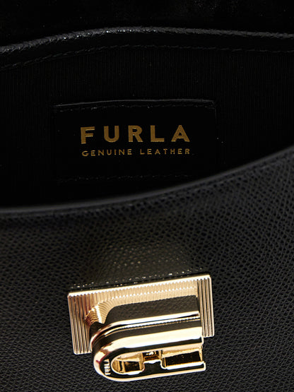 Furla Black Leather Crossbody Bag