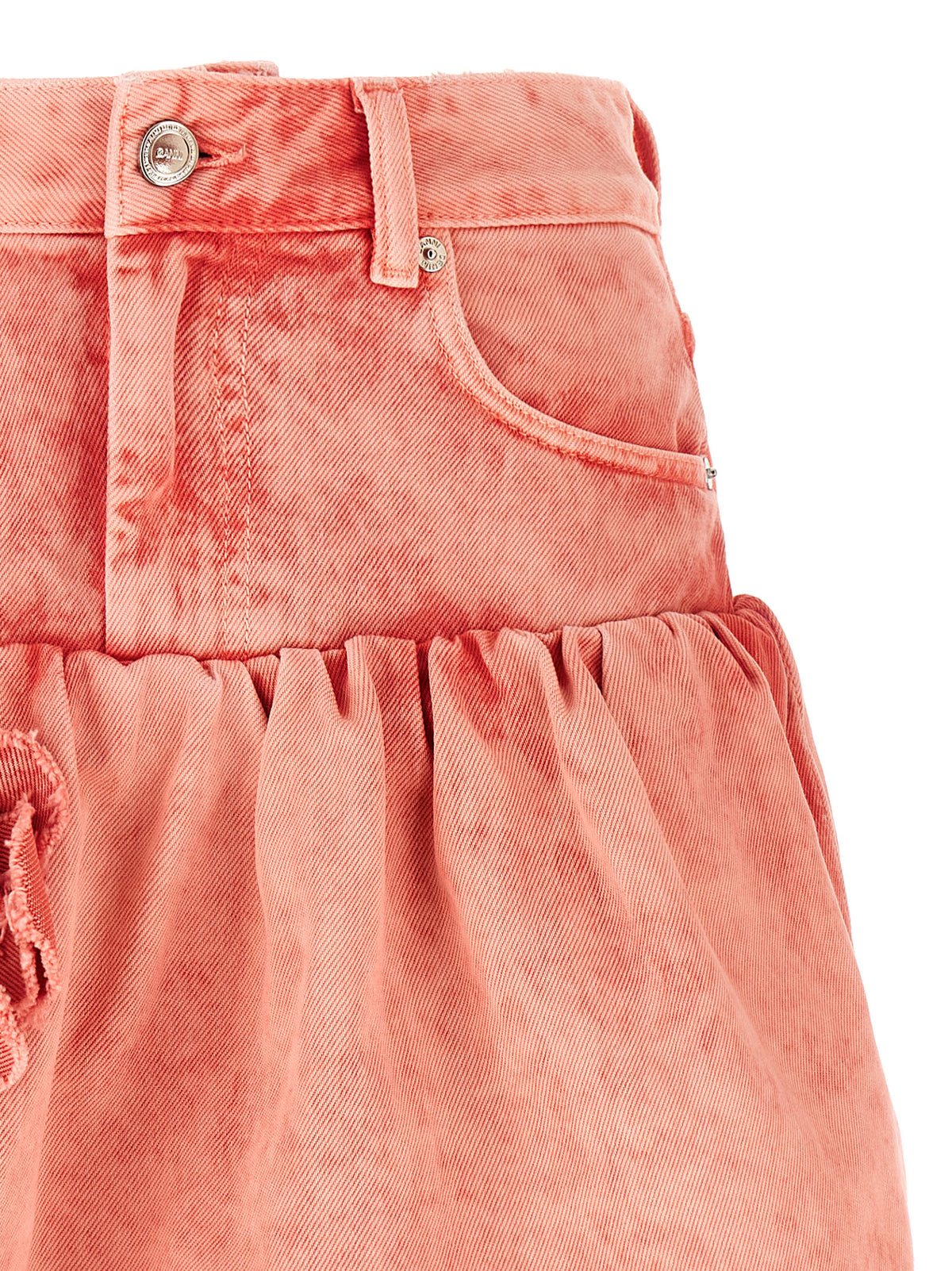 Ganni Multicolor Organic Cotton Long Skirt
