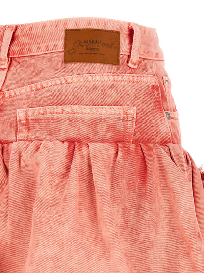 Ganni Multicolor Organic Cotton Long Skirt