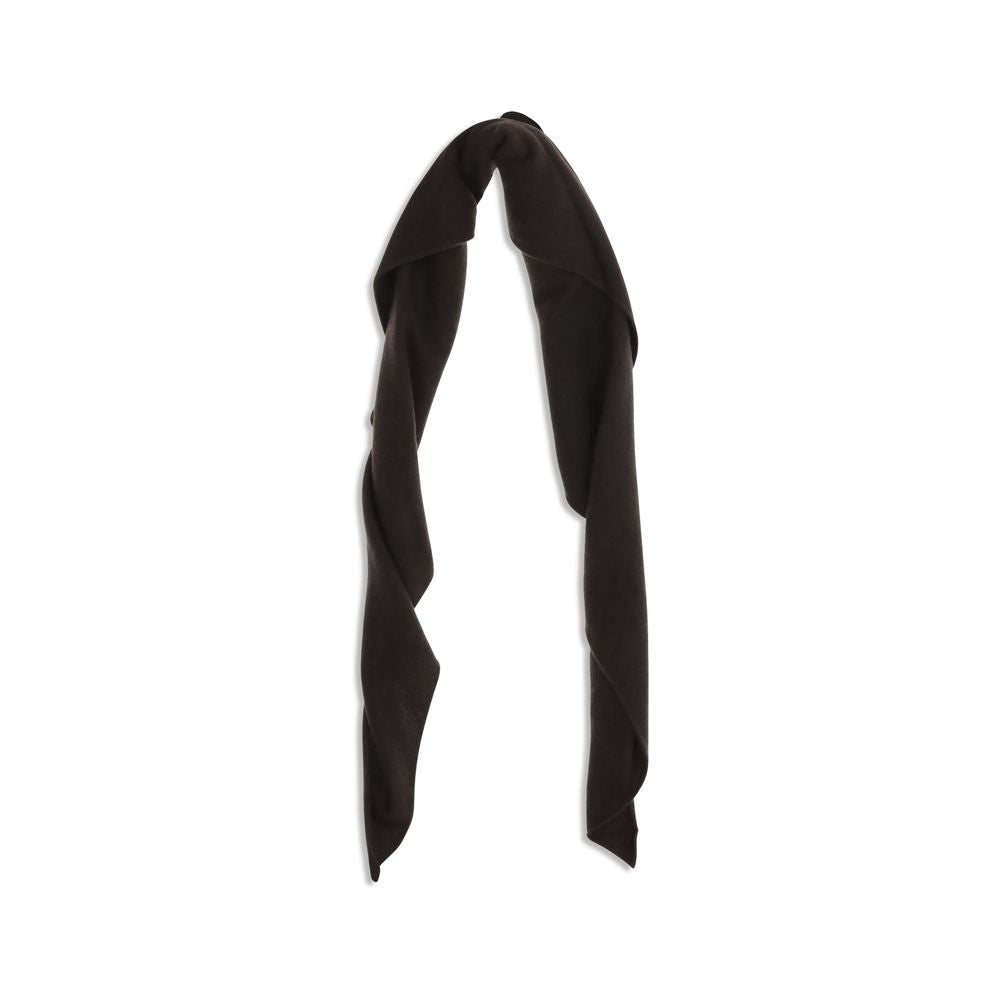 Brunello Cucinelli Capra Hircus Cashmere & Nickel Triangular Fringes Scarf - Brown Signature