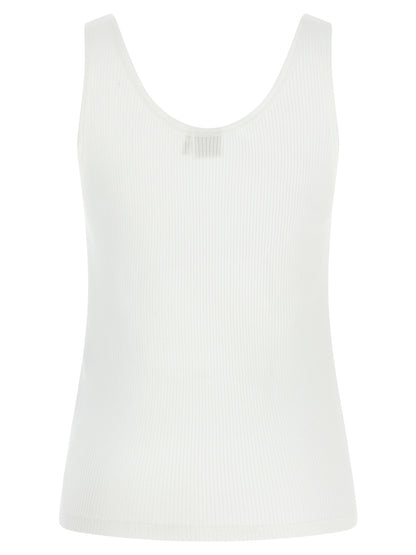 Chloé White Cotton Tank Tops