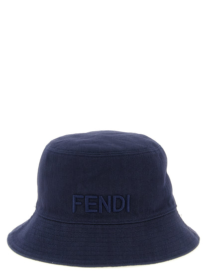 Fendi Blue Cotton Bucket Hat