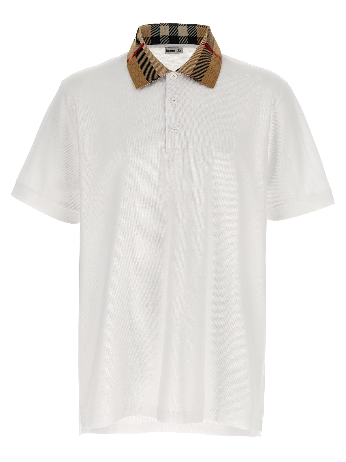 Burberry White Cotton Polo Shirt