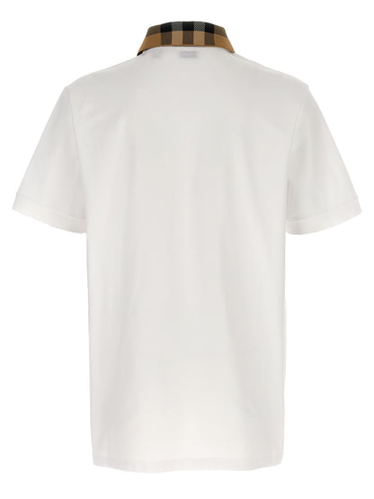 Burberry White Cotton Polo Shirt