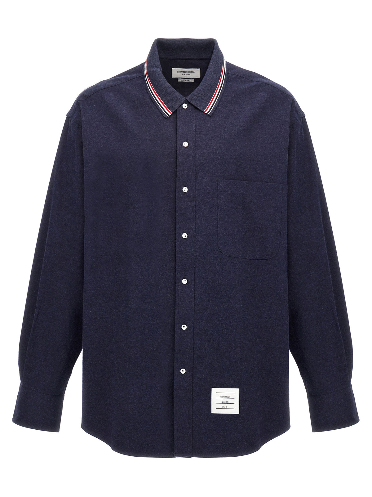 Thom Browne Blue Cotton Blouse