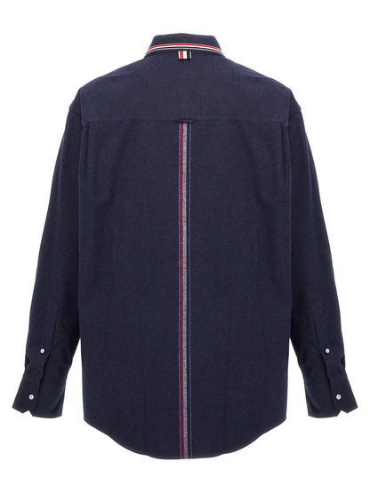 Thom Browne Blue Cotton Blouse