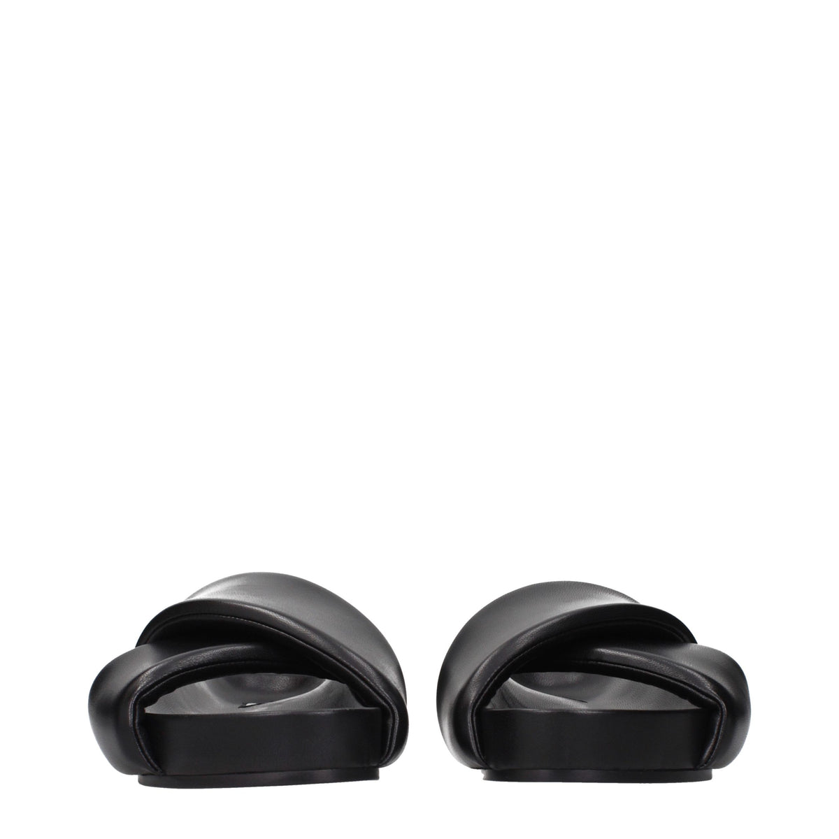 Jil Sander Black Leather Slippers