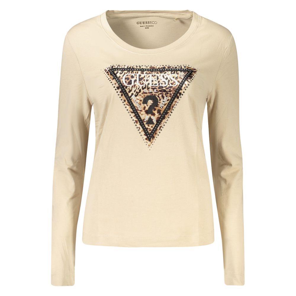 Guess Jeans Beige Cotton T-Shirt