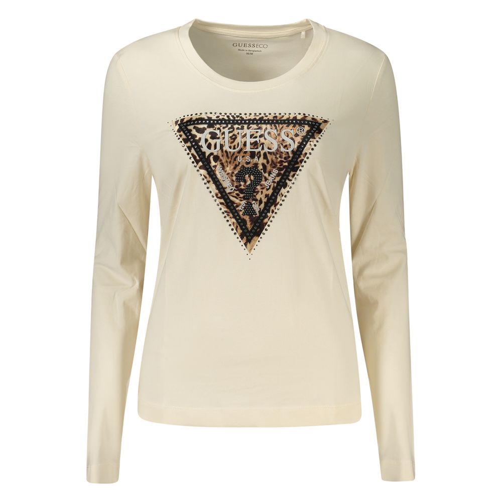 Guess Jeans Beige Cotton T-Shirt