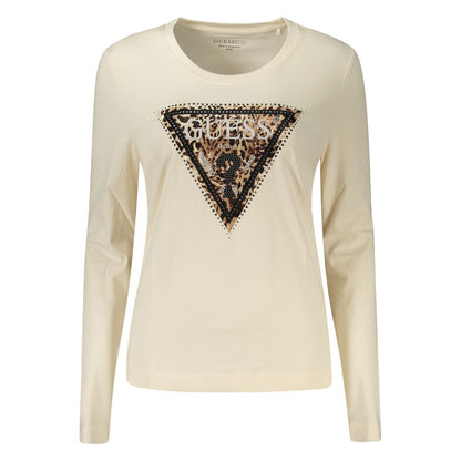 Guess Jeans Beige Cotton T-Shirt