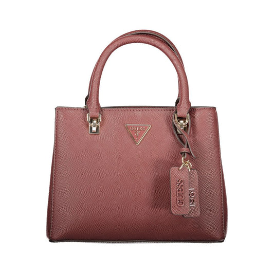 This Handbag by Guess Jeans for women in polyethylene and brown presents a sculptural silhouette featuring a secure zipper, ample built-in-compartments, external-pockets & internal-pockets, and versatile shoulder-strap, adjustable-strap & handle for a sculptural finish.