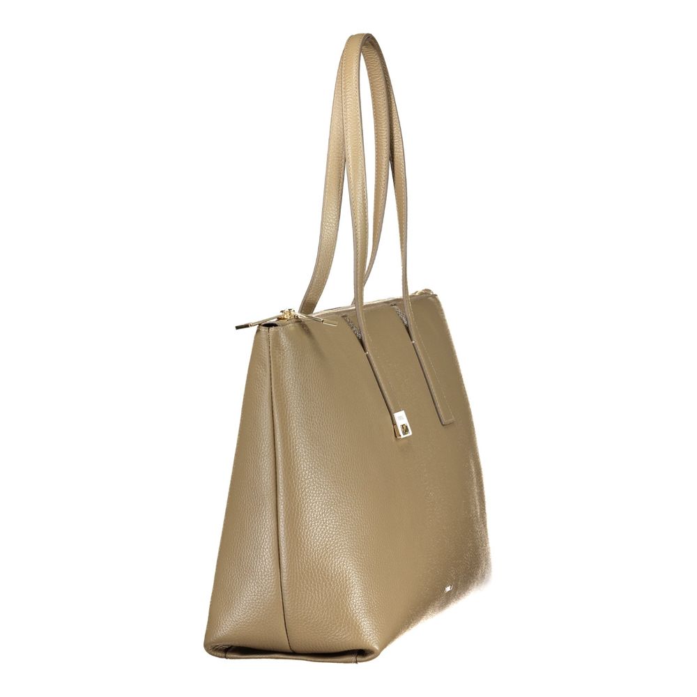 Tote Handbag by Furla for women in leather green features a contemporary silhouette, showcasing a secure zipper, ample internal-pockets, and contemporary handle for a sophisticated look.