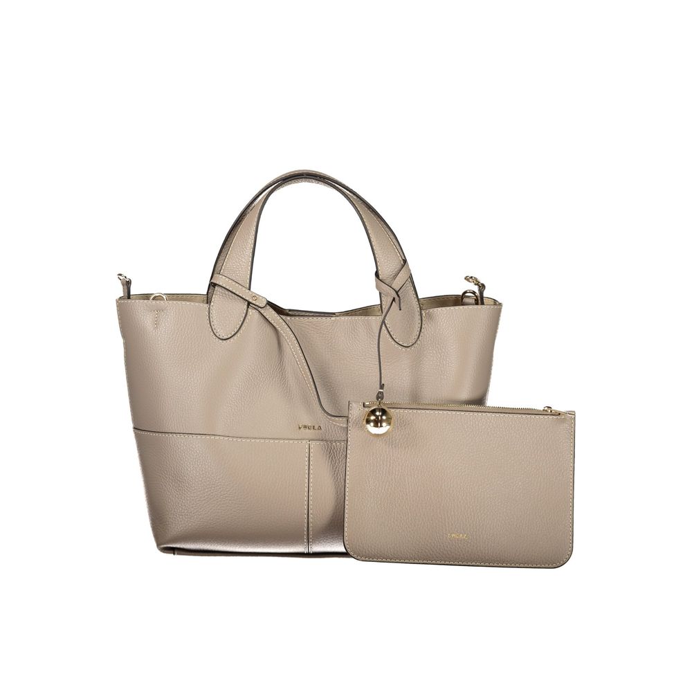 Furla Gray Leather Handbag