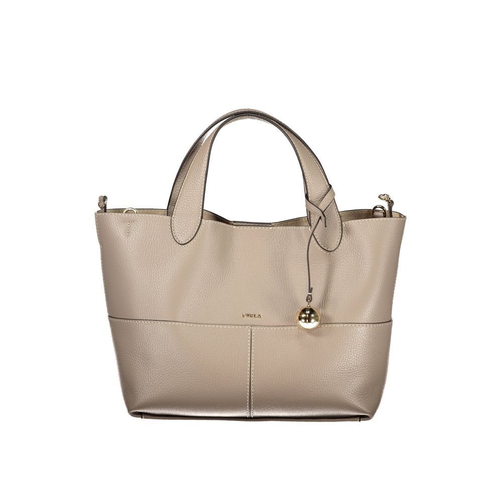 Furla Gray Leather Handbag