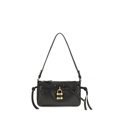 Chloé Paddington Bos Taurus Calf & Lambskin Leather Mini Shoulder Bag - Black Signature