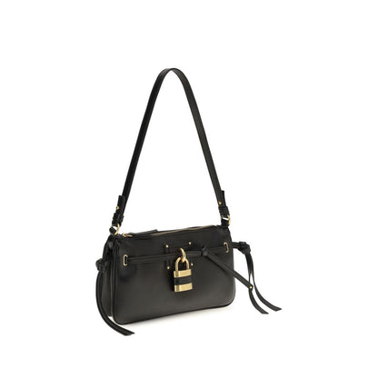 Chloé Paddington Bos Taurus Calf & Lambskin Leather Mini Shoulder Bag - Black Signature