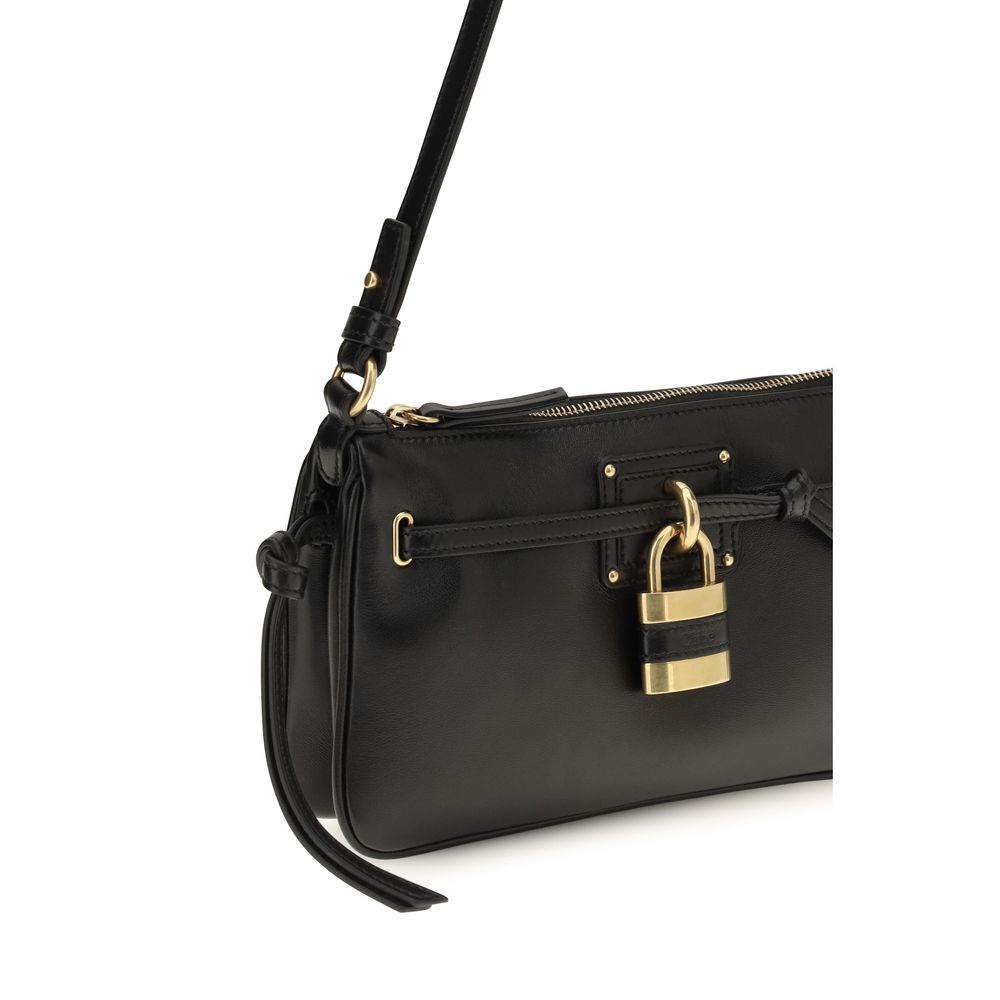 Chloé Paddington Bos Taurus Calf & Lambskin Leather Mini Shoulder Bag - Black Signature