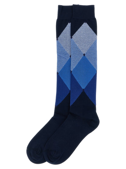 Ballantyne Blue Cotton Socks