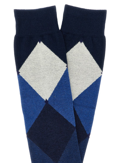 Ballantyne Blue Cotton Socks