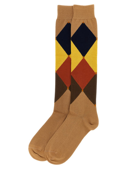 Ballantyne Brown Cotton Socks