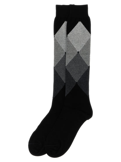 Ballantyne Black Cotton Socks