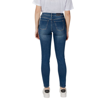 Armani Exchange Blue Cotton Skinny Jeans