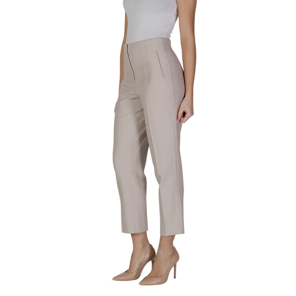 Only Beige Recycled Polyester Casual Pants