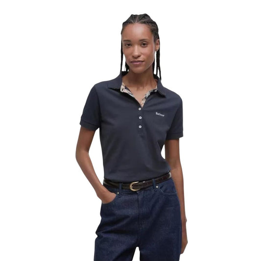 T-Shirt by Barbour for women in stretch cotton blue showcases a unassuming silhouette, artfully detailed with a refined and unassuming for a sophisticated, contemporary look.