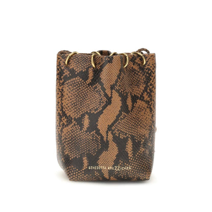 Benedetta Bruzziches Brown Calf Leather Bos Taurus Backet Bag